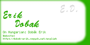 erik dobak business card