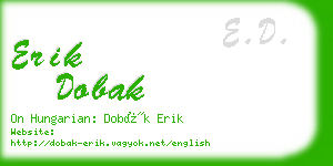 erik dobak business card